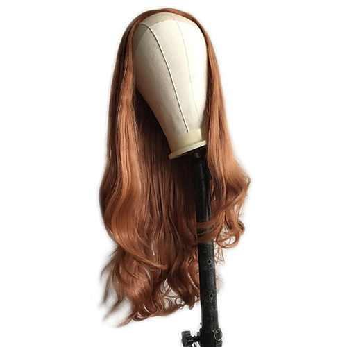 

Synthetic Lace Front Wig Wavy Middle Part Lace Front Wig Long Orange Synthetic Hair 18-26 inch Women's Cosplay Soft Adjustable Blonde