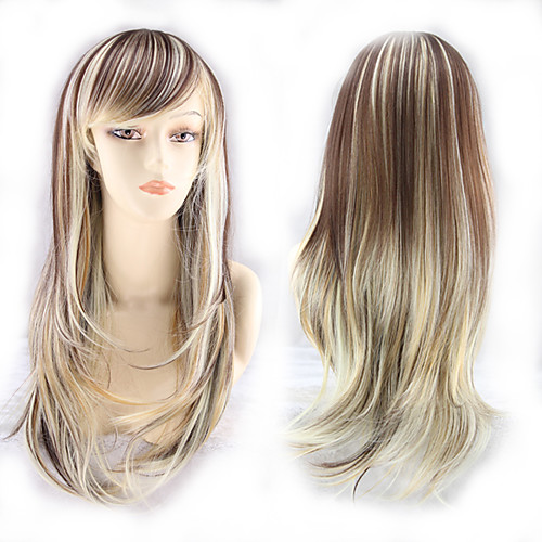 

Synthetic Wig Curly Asymmetrical Wig Blonde Long Blonde Synthetic Hair 27 inch Women's Best Quality Blonde
