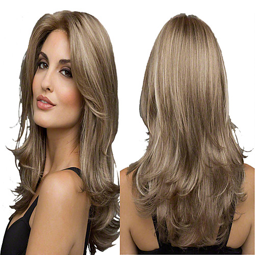 

Synthetic Wig Body Wave Asymmetrical Wig Blonde Medium Length Blonde Synthetic Hair 20 inch Women's Best Quality Blonde