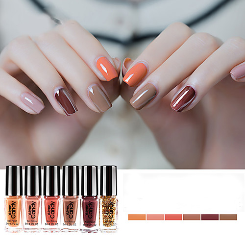 

Nail Polish UV Gel 5 ml 6 pcs Stylish Soak off Long Lasting School / Daily Wear / Date Stylish Fashionable Design