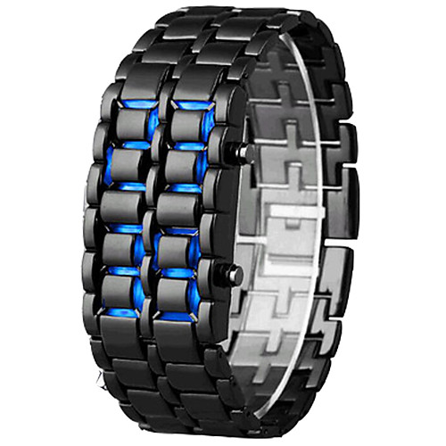 

Steel Band Watches Quartz Water Resistant / Waterproof LED Light Cool Digital Fashion - Black / Blue Black / Red Silver / Blue