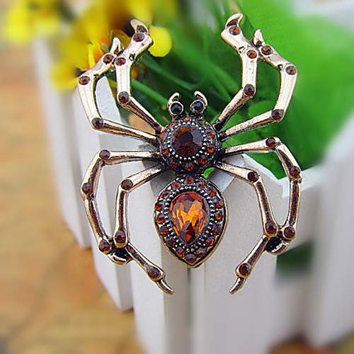 

Women's Brooches Spiders Brooch Jewelry Golden Champagne Silver For Party Festival