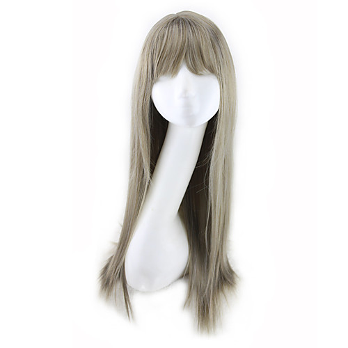 

Synthetic Wig Curly Asymmetrical Wig Long Blonde Synthetic Hair 27 inch Women's Best Quality Gray