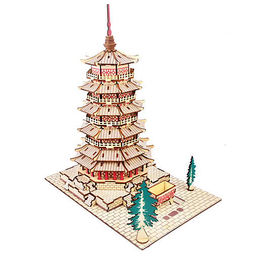 

3D Puzzle Model Building Kit Wooden Model Houses Fashion Tower Kids New Design Hot Sale Wooden 1 pcs Classic Modern Contemporary Fashion Kid's Adults' Boys' Girls' Toy Gift / DIY