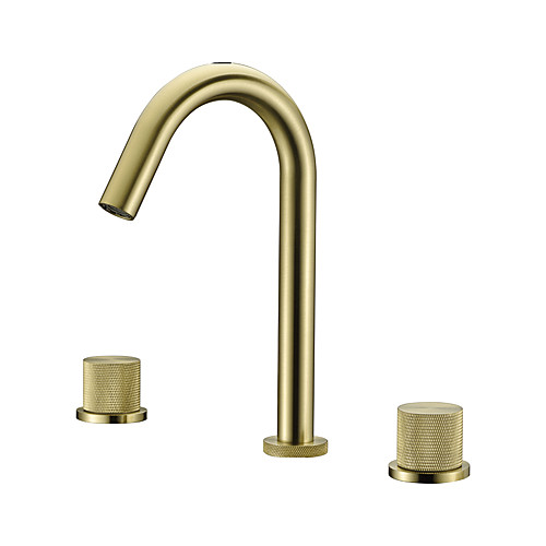 

Bathroom Sink Faucet - Widespread Electroplated Widespread Two Handles Three HolesBath Taps