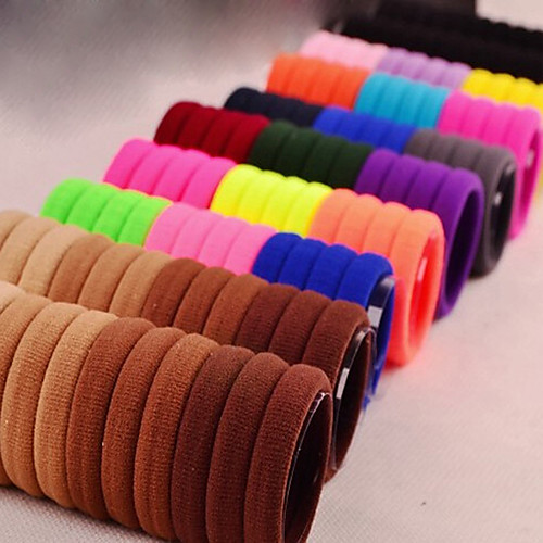 

Women's Hair Ties For To-Go Mini Classic Fabric Black Rainbow