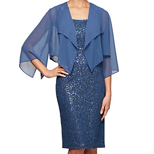 

3/4 Length Sleeve Coats / Jackets Chiffon Wedding Women's Wrap With Ruffles / Ruching