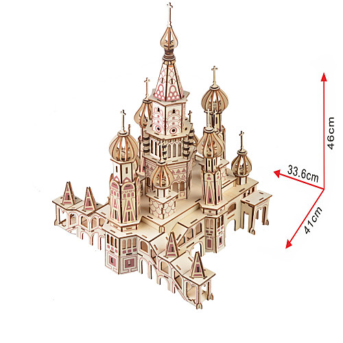 

3D Puzzle Wooden Puzzle Model Building Kit Fashion House New Design DIY 1 pcs Classic Fashion Russian Kid's Adults' Boys' Girls' Toy Gift / Wooden Model
