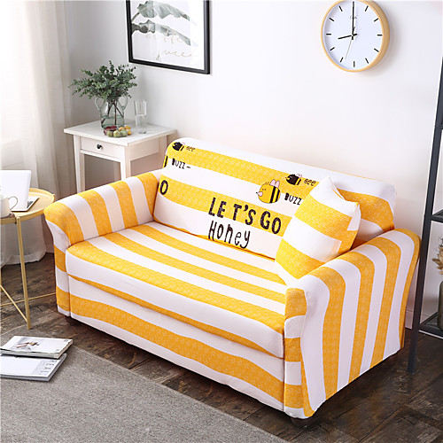 

Printed Sofa Cover Spandex Stretch Soft Slipcover Couch Cover Pattern with 2 Free Pillow Cover Couch Cover Sofa Slipcover Stylish for 4 Cushion Couch