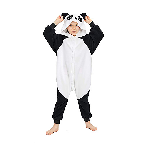 

Kid's Kigurumi Pajamas Panda Animal Onesie Pajamas Polar Fleece Black Cosplay For Boys and Girls Animal Sleepwear Cartoon Festival / Holiday Costumes / Leotard / Onesie / Leotard / Onesie