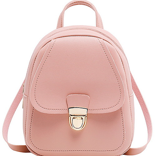 

Large Capacity PU Zipper Commuter Backpack Daily Black / Brown / Wine