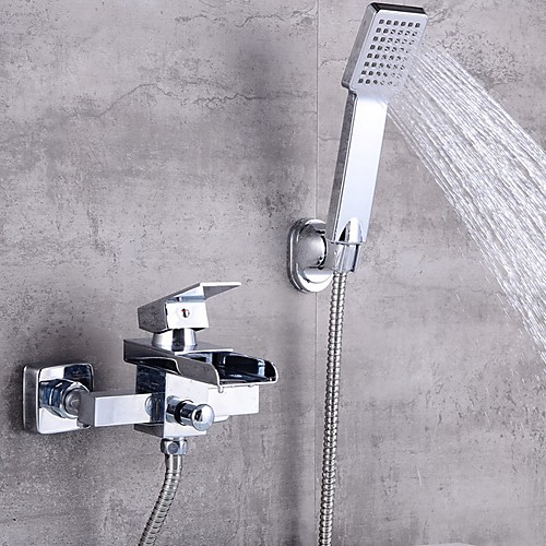 

Bathtub Faucet Electroplated Wall Mounted Ceramic Valve Bath Shower Mixer Taps