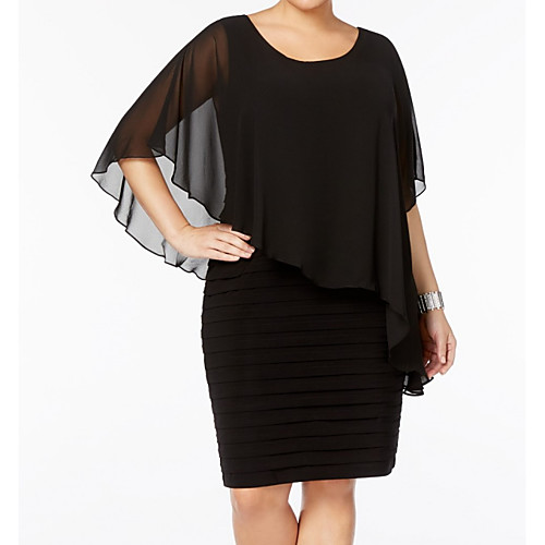 

Short Sleeve Basic Chiffon Wedding Women's Wrap With Solid