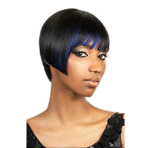 

Synthetic Wig Curly Asymmetrical Wig Short Natural Black Synthetic Hair 11 inch Women's Best Quality Black