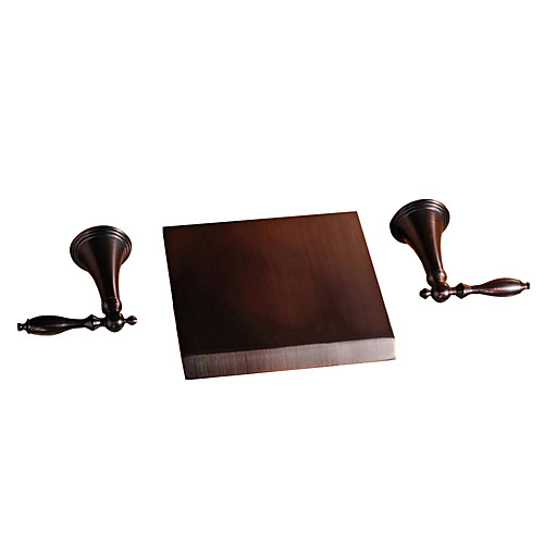 

Bathroom Sink Faucet - Wall Mount / Waterfall Oil-rubbed Bronze Wall Installation Two Handles Three HolesBath Taps