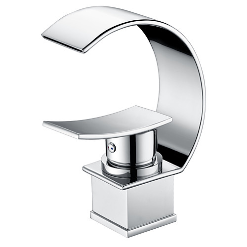 

Bathroom Sink Faucet - Waterfall Chrome Centerset Single Handle One HoleBath Taps