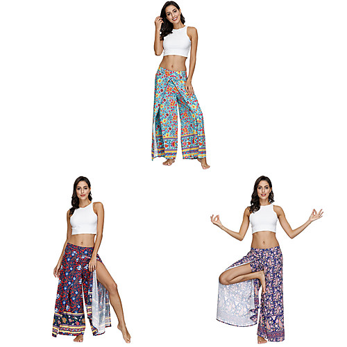 

Women's Yoga Pants Harem Bloomers Breathable Quick Dry Amethyst RedBlue Light Blue Gym Workout Dance Fitness Sports Activewear Stretchy Loose