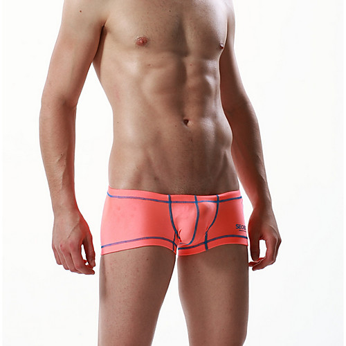

Men's One Piece Swimsuit Color Block White Blue Orange Green Swimwear Bathing Suits