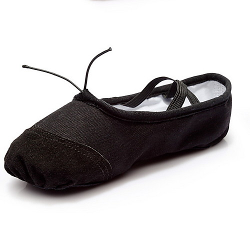 

Women's Ballet Shoes Canvas Flat Flat Heel Dance Shoes Black / Red / Pink