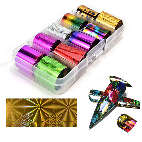 

10 pcs Foil Sticker Galaxy nail art Manicure Pedicure Multi-Design / Universal Trendy / Colorful Daily