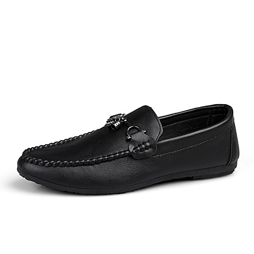 

Men's Summer / Fall Classic / British Daily Office & Career Loafers & Slip-Ons Walking Shoes Nappa Leather White / Black