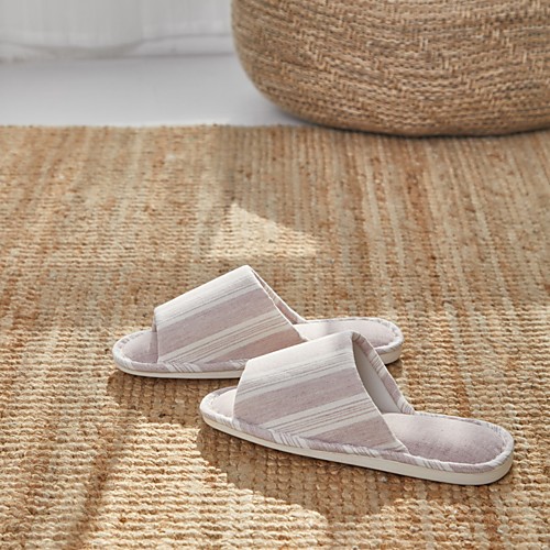 

Women's Slippers / Men's Slippers Guest Slippers / House Slippers Stripes / Ripples Polyester solid color Shoes