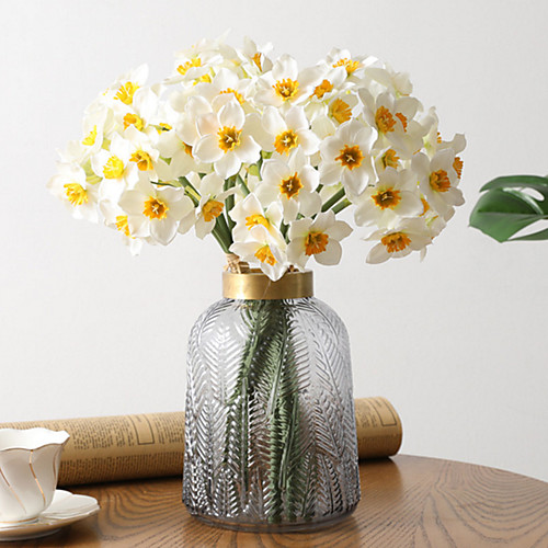 

6 Branch High Simulation Daffodil Home Decoration Concise Style Concise Style Hand Tied Bouquet