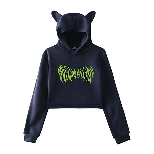 

Inspired by Cosplay Billie Eilish Cosplay Costume Hoodie Cotton Fibre Print Printing Hoodie For Women's