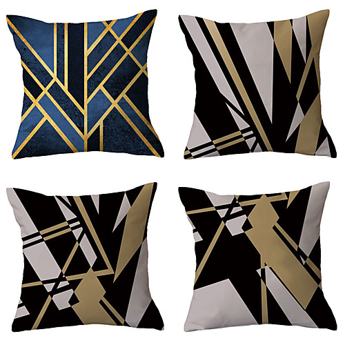 

Set of 4 Throw Pillow Simple Classic 4545 cm