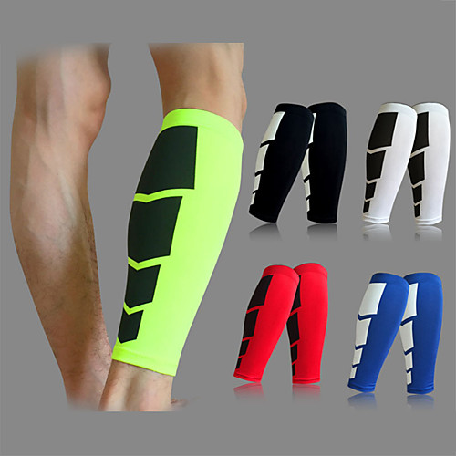 

Leg Sleeves Calf Support Calf Compression Sleeves Sporty for Marathon Basketball Football / Soccer Moisture Wicking Elastic Breathable Women's Men's Spandex Fabric 1 Pair Sports White Black Red