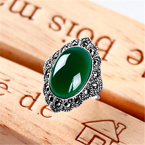 

Women's Ring AAA Cubic Zirconia 1pc Dark Red Green Platinum Plated Alloy Stylish Daily Jewelry Cute