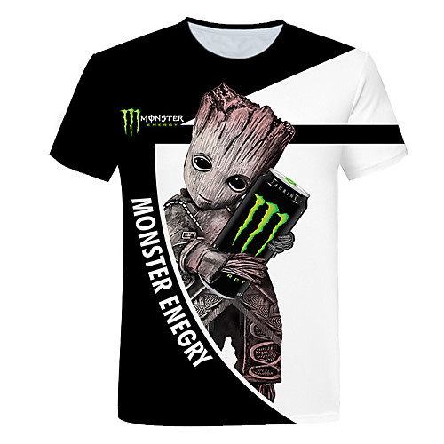 

Men's T shirt Geometric Plus Size Print Short Sleeve Daily Tops Basic Streetwear Green