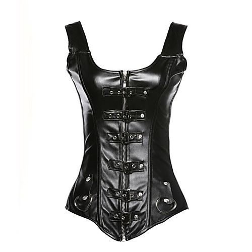 

Plague Doctor Women's Zipper Overbust Corset - Solid Colored Black XXXXL XXXXXL XXXXXXL / Sexy