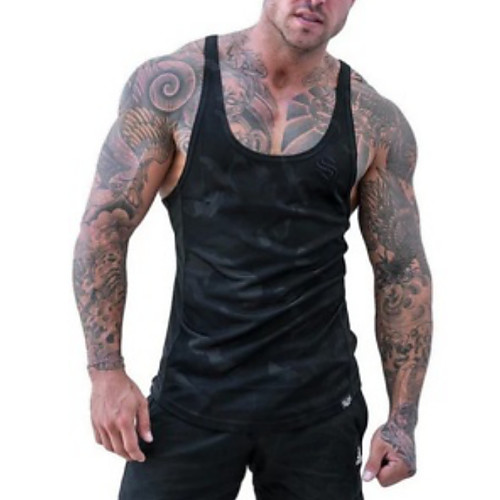 

Men's Camo / Camouflage Print Slim Tank Top Active Daily Sports Gym Round Neck Black / Purple / Yellow / Army Green / Summer / Sleeveless