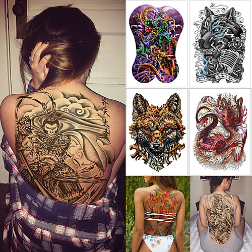 

1 pcs Temporary Tattoos Water Resistant / Waterproof / Safety / Best Quality Body / Back Water-Transfer Sticker Body Painting Colors