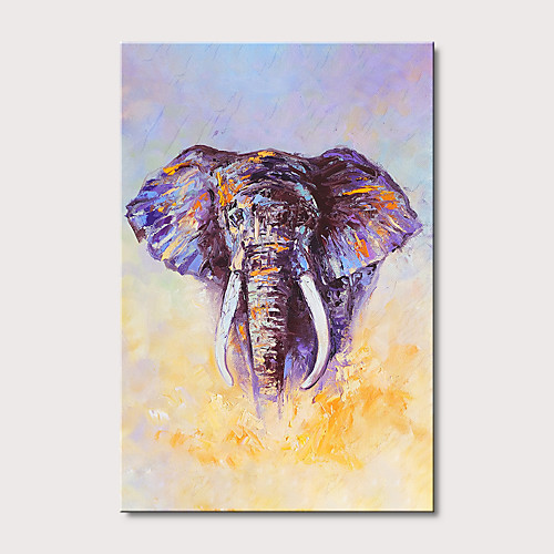 

Oil Painting Hand Painted - Abstract Animals Modern Stretched Canvas