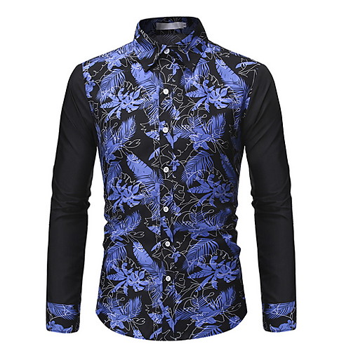 

Men's Geometric Shirt Daily Blue / Long Sleeve