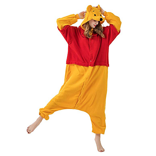 

Adults' Kigurumi Pajamas Bear Onesie Pajamas Flannel Fabric Red Cosplay For Men and Women Animal Sleepwear Cartoon Festival / Holiday Costumes / Leotard / Onesie / Leotard / Onesie