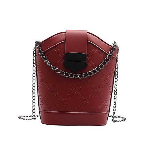 

Women's Zipper PU Crossbody Bag Geometric Pattern Black / Blue / Red