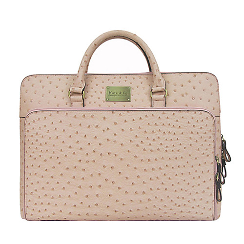 

Women's Zipper PU Briefcase / Top Handle Bag Solid Color Blushing Pink