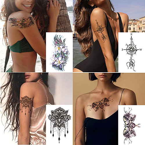 

1 pcs Temporary Tattoos Water Resistant / Waterproof / Safety / Best Quality Face / Body / Hand Water-Transfer Sticker Body Painting Colors