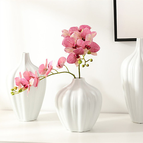 

Artificial Flowers 1 Branch Classic European Simple Style Phalaenopsis Tabletop Flower