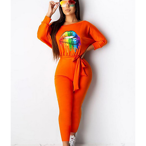 

Women's Basic Black Orange Light Green Jumpsuit Onesie, Solid Colored S M L