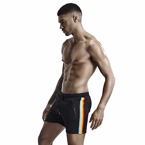 

SEOBEAN Men's Running Shorts Sports & Outdoor Shorts Underwear Shorts Briefs Stripe Drawstring Nylon Fitness Running Jogging Breathable Quick Dry Soft Sport White Black Red Dark Blue / Stretchy