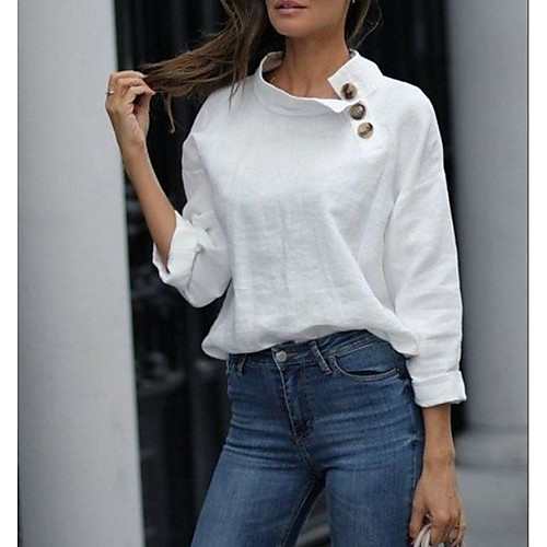 

Women's Solid Colored T-shirt Daily White