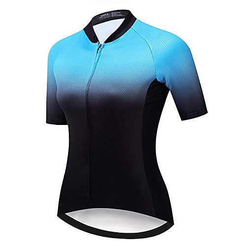 

21Grams Women's Short Sleeve Cycling Jersey Spandex Blue Pink Orange Gradient Bike Jersey Top Mountain Bike MTB Road Bike Cycling UV Resistant Quick Dry Breathable Sports Clothing Apparel / Stretchy