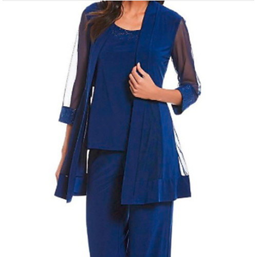 

3/4 Length Sleeve Coats / Jackets Chiffon Wedding Women's Wrap With Lace / Ruching