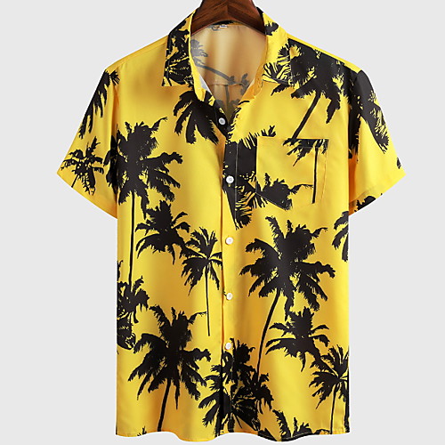 

Men's Graphic Shirt Tropical Daily Yellow / Short Sleeve