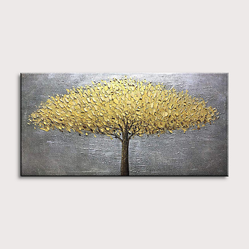 

Oil Painting Hand Painted - Landscape Floral / Botanical Modern Rolled Canvas