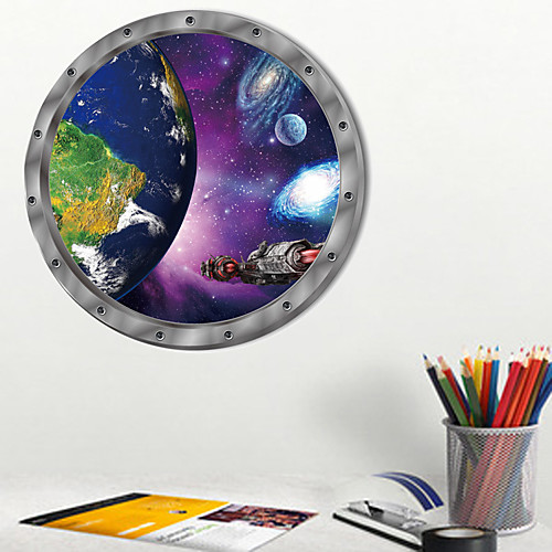 

Space Planet Wall Sticker Cartoon Earth Kids Room Bedroom Nursery Mural Decals PVC Removable Decorative Post / Toilet Seat Wall Sticker Art Bathroom Decals Decor 2929cm